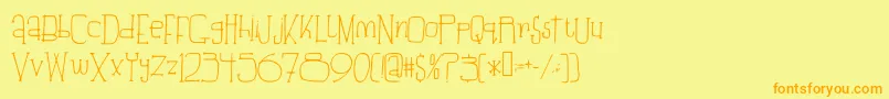BeautifulAria Font – Orange Fonts on Yellow Background