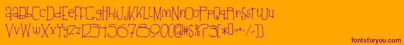 BeautifulAria Font – Purple Fonts on Orange Background