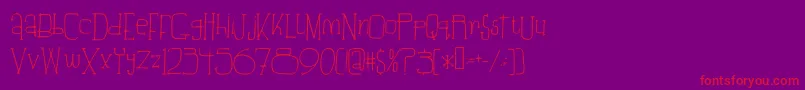 BeautifulAria Font – Red Fonts on Purple Background