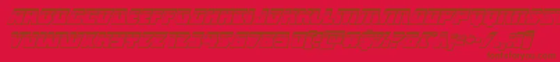Halfshellheroplatital Font – Brown Fonts on Red Background