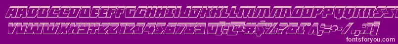 Halfshellheroplatital Font – Pink Fonts on Purple Background