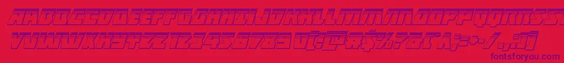 Halfshellheroplatital Font – Purple Fonts on Red Background