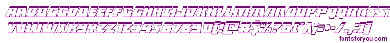 Halfshellheroplatital Font – Purple Fonts on White Background