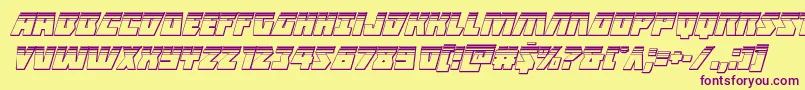 Halfshellheroplatital Font – Purple Fonts on Yellow Background