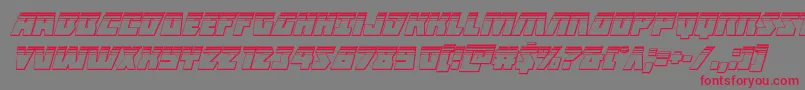 Halfshellheroplatital Font – Red Fonts on Gray Background