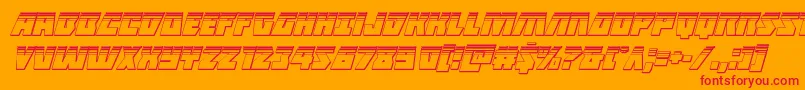 Halfshellheroplatital Font – Red Fonts on Orange Background