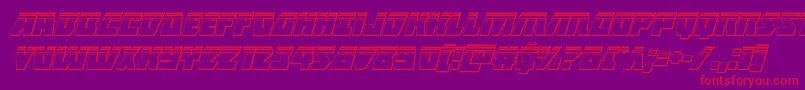 Halfshellheroplatital Font – Red Fonts on Purple Background