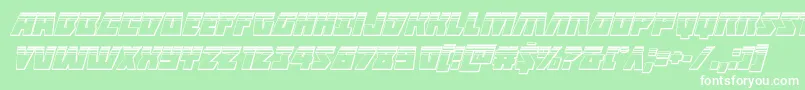 Halfshellheroplatital Font – White Fonts on Green Background