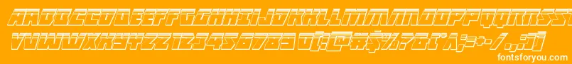 Halfshellheroplatital Font – White Fonts on Orange Background