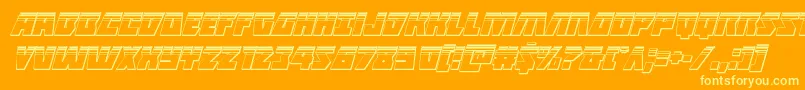 Halfshellheroplatital Font – Yellow Fonts on Orange Background