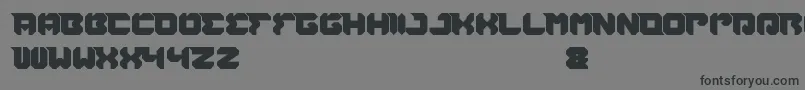 フォントRhinocerosBreakTheWall – 黒い文字の灰色の背景