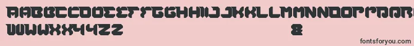 RhinocerosBreakTheWall-Schriftart – Schwarze Schriften auf rosa Hintergrund