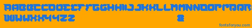 RhinocerosBreakTheWall Font – Blue Fonts on Orange Background