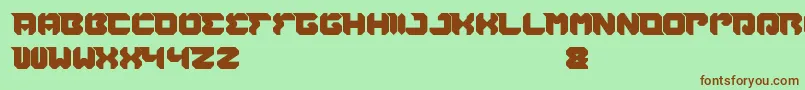 Шрифт RhinocerosBreakTheWall – коричневые шрифты на зелёном фоне