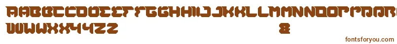 Шрифт RhinocerosBreakTheWall – коричневые шрифты на белом фоне