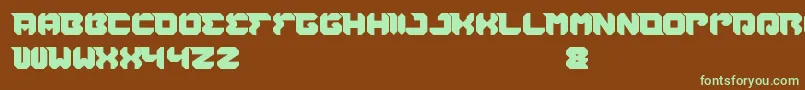 RhinocerosBreakTheWall Font – Green Fonts on Brown Background