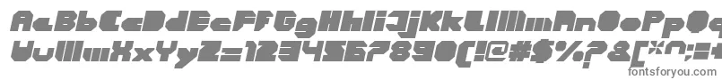 CortenClosedfatitalic Font – Gray Fonts on White Background