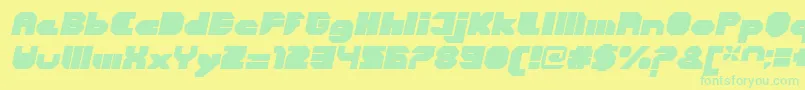 Weitere Informationen zur CortenClosedfatitalic-Schriftart CortenClosedfatitalic-Schriftart – Grüne Schriften auf gelbem Hintergrund