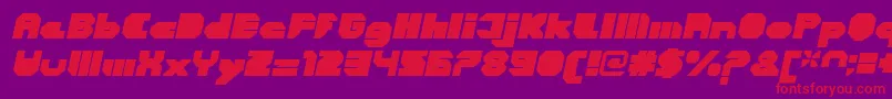 CortenClosedfatitalic Font – Red Fonts on Purple Background