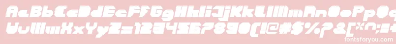 CortenClosedfatitalic Font – White Fonts on Pink Background
