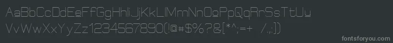 Fonte ElgethyUpper – fontes cinzas em um fundo preto