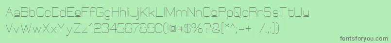 ElgethyUpper-fontti – harmaat kirjasimet vihreällä taustalla