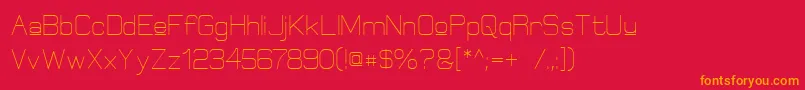 ElgethyUpper Font – Orange Fonts on Red Background