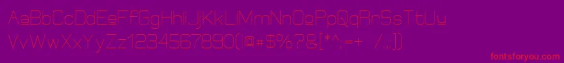 ElgethyUpper-Schriftart – Rote Schriften auf violettem Hintergrund