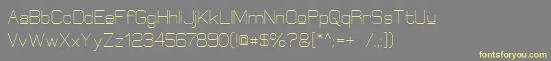 フォントElgethyUpper – 黄色のフォント、灰色の背景