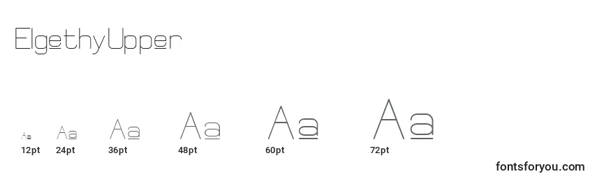 ElgethyUpper Font Sizes