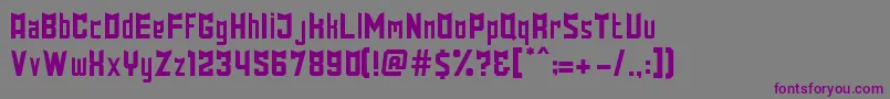 Шрифт DamarKurung – фиолетовые шрифты на сером фоне