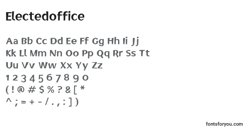 Шрифт Electedoffice – алфавит, цифры, специальные символы