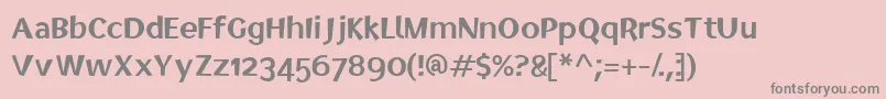 フォントElectedoffice – ピンクの背景に灰色の文字