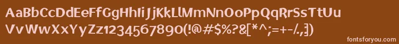 Шрифт Electedoffice – розовые шрифты на коричневом фоне