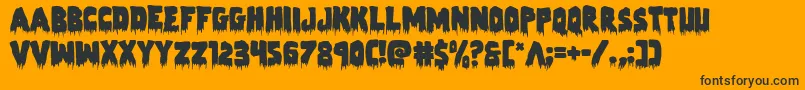 Zombiecontrol Font – Black Fonts on Orange Background