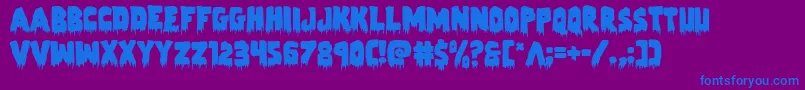 Zombiecontrol Font – Blue Fonts on Purple Background