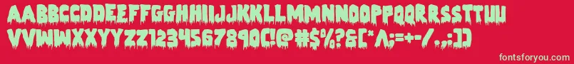 Zombiecontrol-fontti – vihreät fontit punaisella taustalla