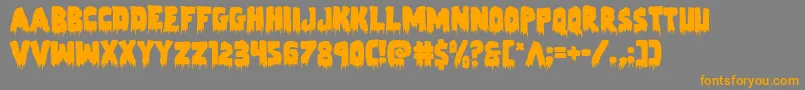 Zombiecontrol Font – Orange Fonts on Gray Background