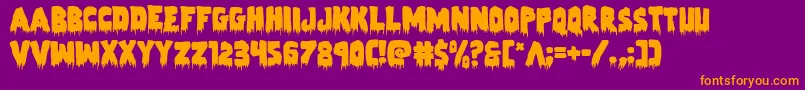 Zombiecontrol Font – Orange Fonts on Purple Background