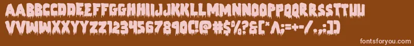 Zombiecontrol Font – Pink Fonts on Brown Background