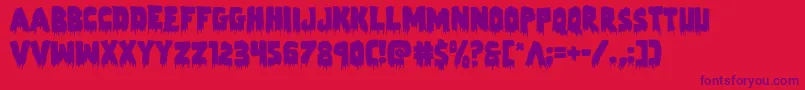 Zombiecontrol Font – Purple Fonts on Red Background