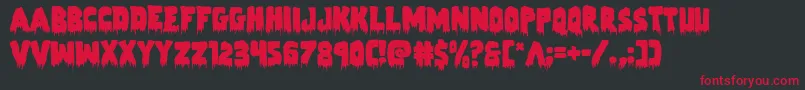 Zombiecontrol Font – Red Fonts on Black Background