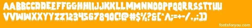 Zombiecontrol Font – White Fonts on Orange Background