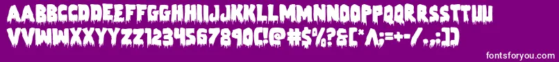 Zombiecontrol Font – White Fonts on Purple Background