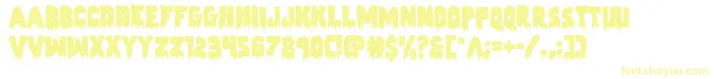 Zombiecontrol Font – Yellow Fonts on White Background