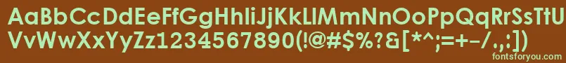 Шрифт LevenimMtBold – зелёные шрифты на коричневом фоне