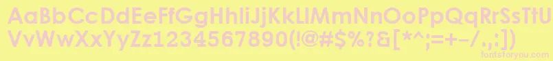 LevenimMtBold Font – Pink Fonts on Yellow Background