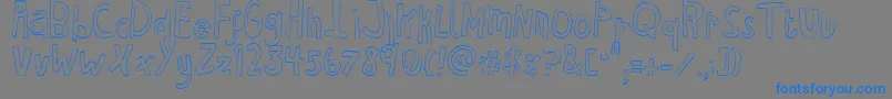 HaventSleptInTwoDays Font – Blue Fonts on Gray Background