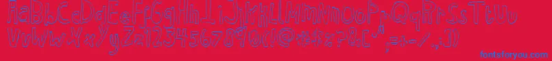 HaventSleptInTwoDays Font – Blue Fonts on Red Background
