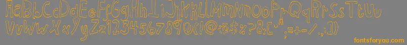 HaventSleptInTwoDays Font – Orange Fonts on Gray Background